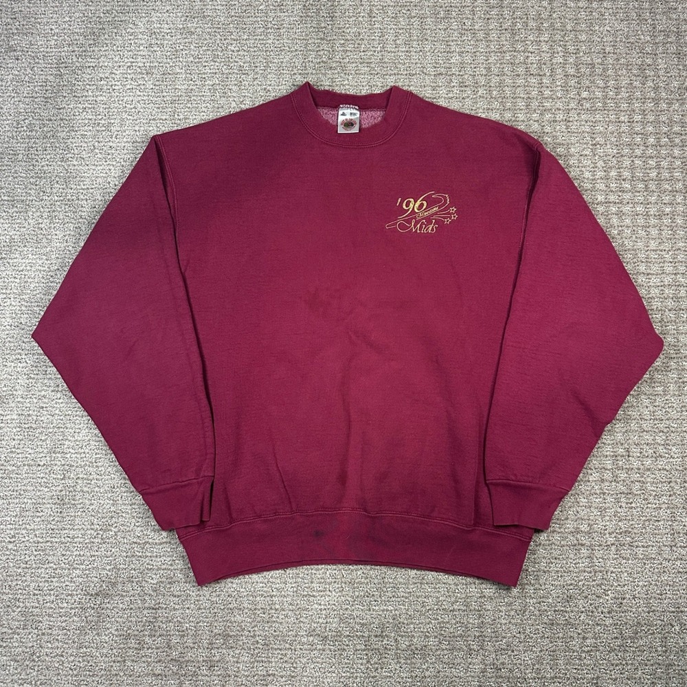 Vintage Fruit of the Loom 96 Minnesota Mids Sweatshirt XL Maroon Made in USA